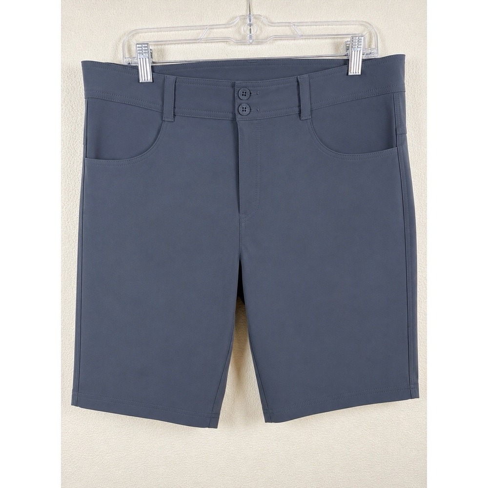 Eddie Bauer Womens 16, Blue Performance Hiking Shorts, Double Button Zip Pocket